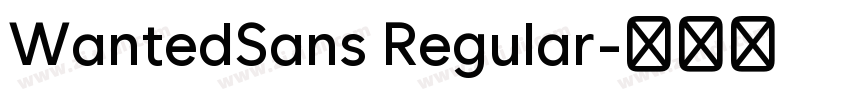 WantedSans Regular字体转换 WantedSans Regular字体转换